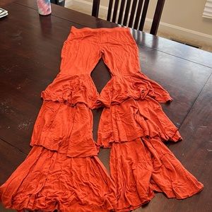 Burnt orange stretch pants